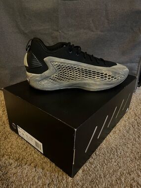 Mens’s Anthony Edward’s Adidas Black and Gray Basketball Shoes.